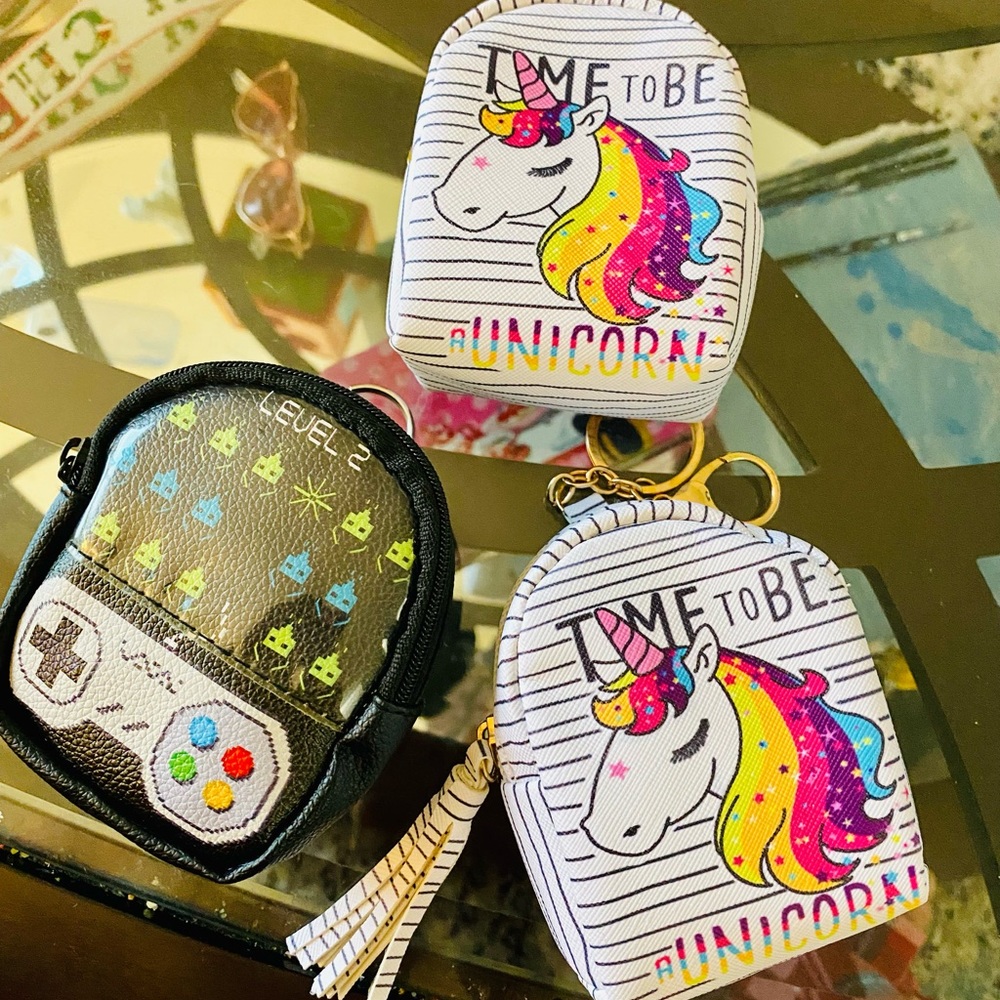 Brand new beautiful unicorn and games prints purse